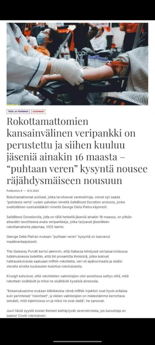 rokottamattomien veripankki