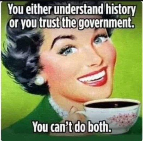 understand history or trust your government cant do both