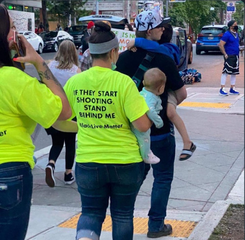 BLM Baby used as shield