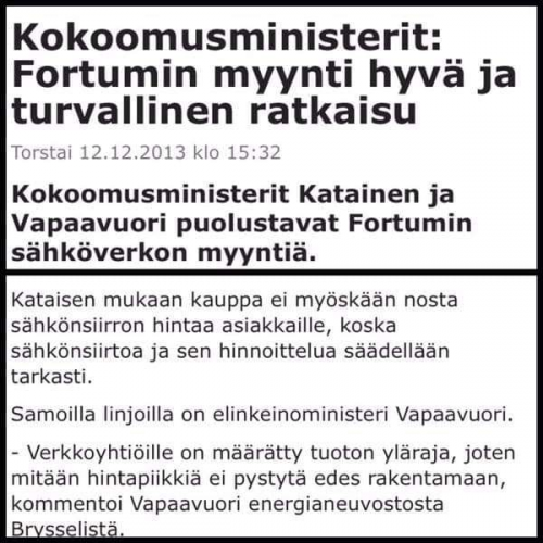 kansan omaisuutta myytiin