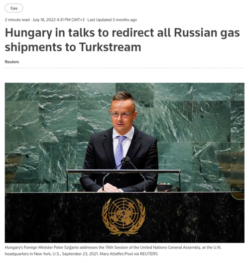 Hungary gas Turkstream Russia