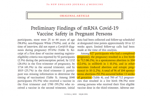 mRNA vaccine safety in pregnant women