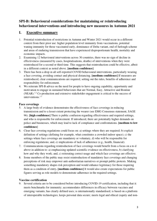 Psychological warfare UK maintaining behaviour nudging SPI B